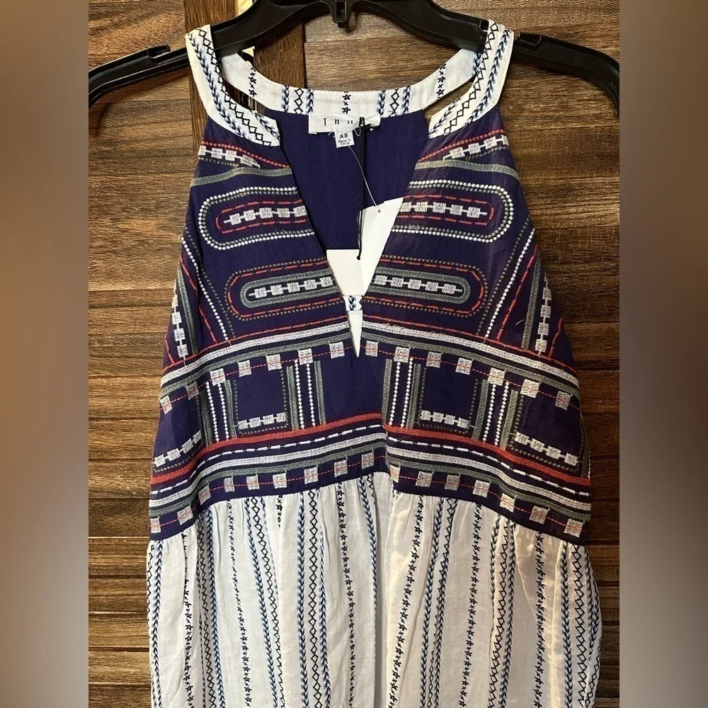 THML Halter Neck Sleeveless Embroidered Boho Top - Picture 5 of 7
